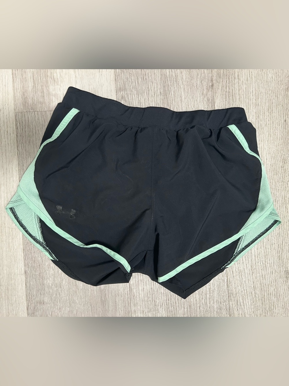 Under Armour Women’s Black Athletic Shorts with Mint Trim